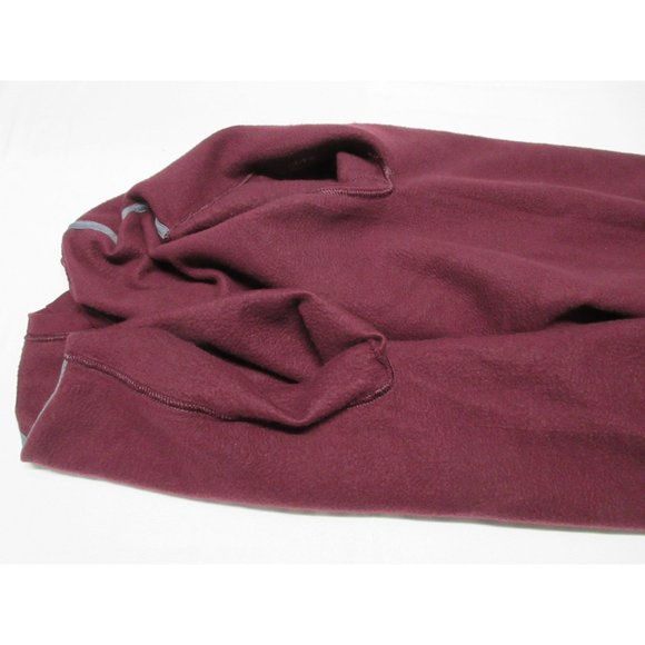 Fruit of‎ the Loom burgundy crew neck fleece pullover sweatshirt - Picture 5 of 11